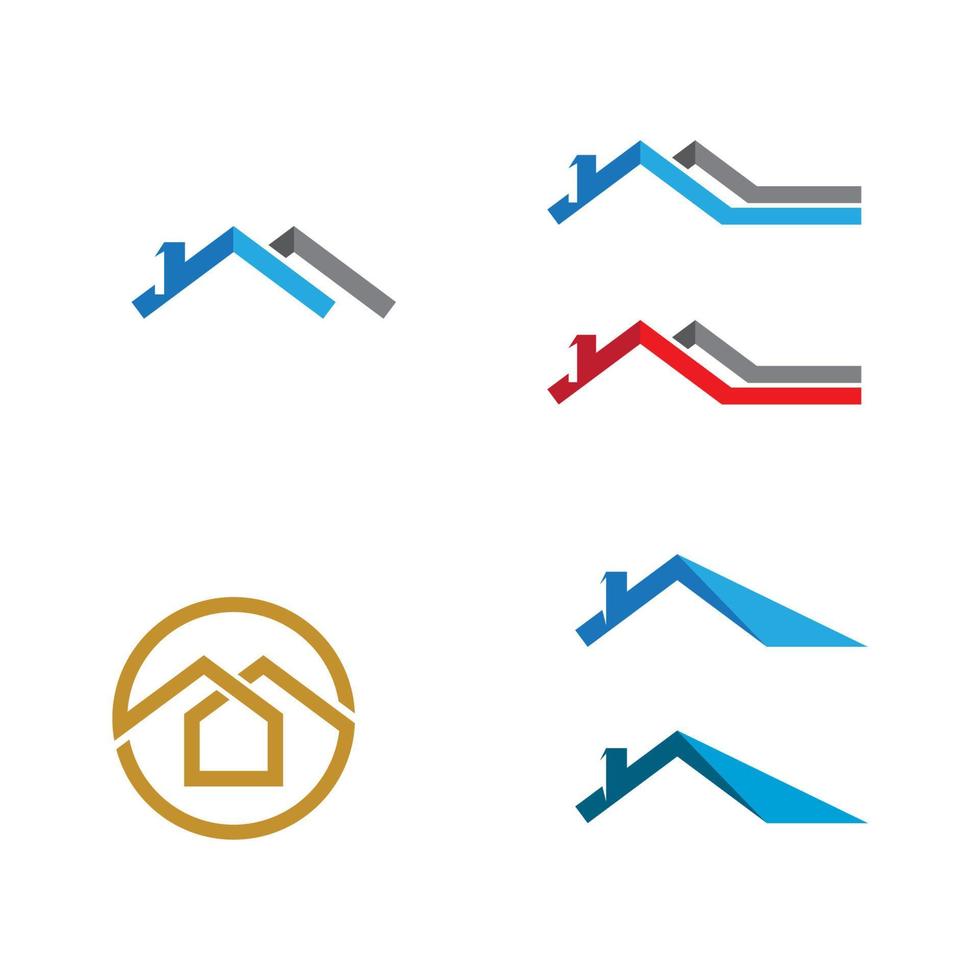 onroerend goed en constructie logo-ontwerp vector