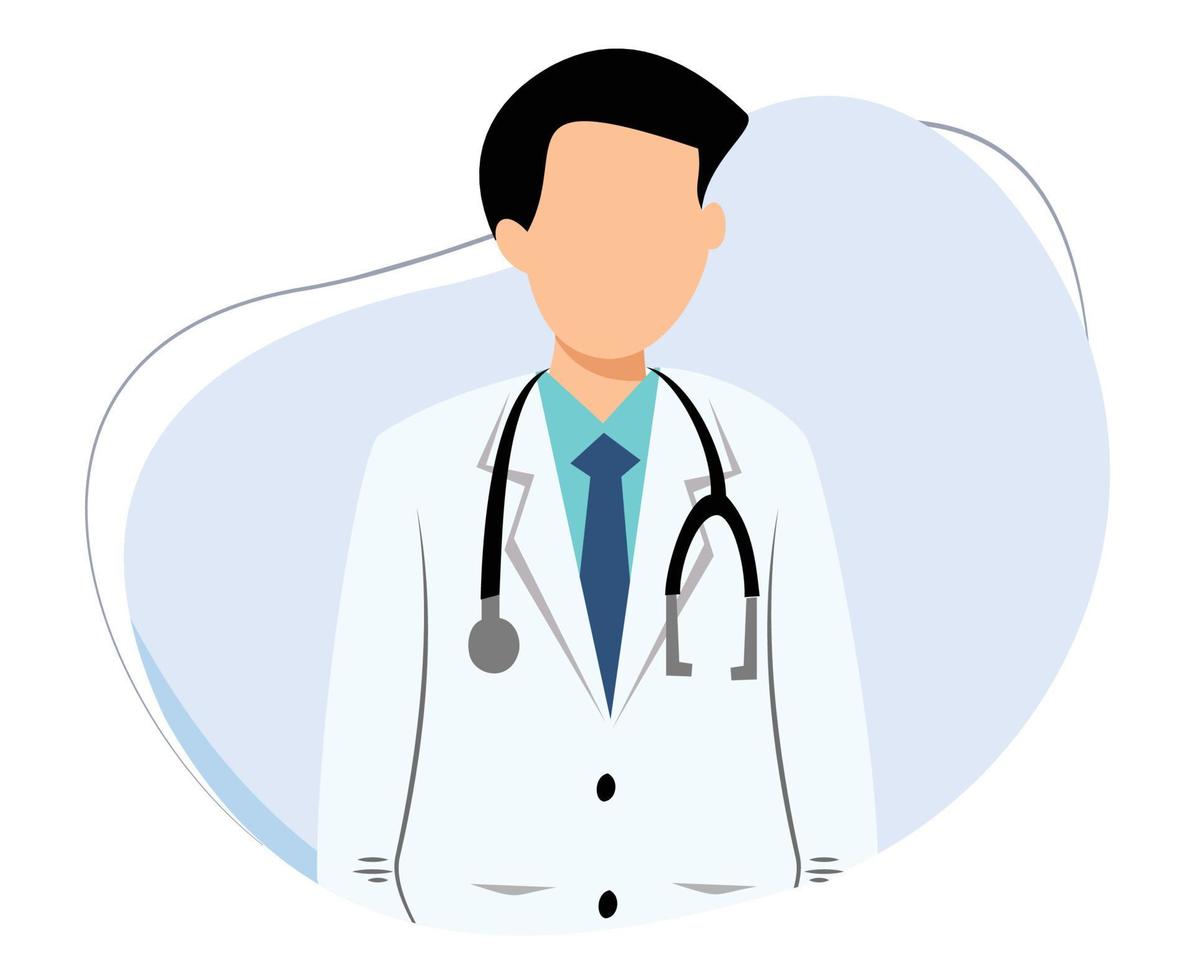 dokter vervelend uniform en stethoscoop. vlak vector illustratie voor gezondheidszorg en medisch Diensten