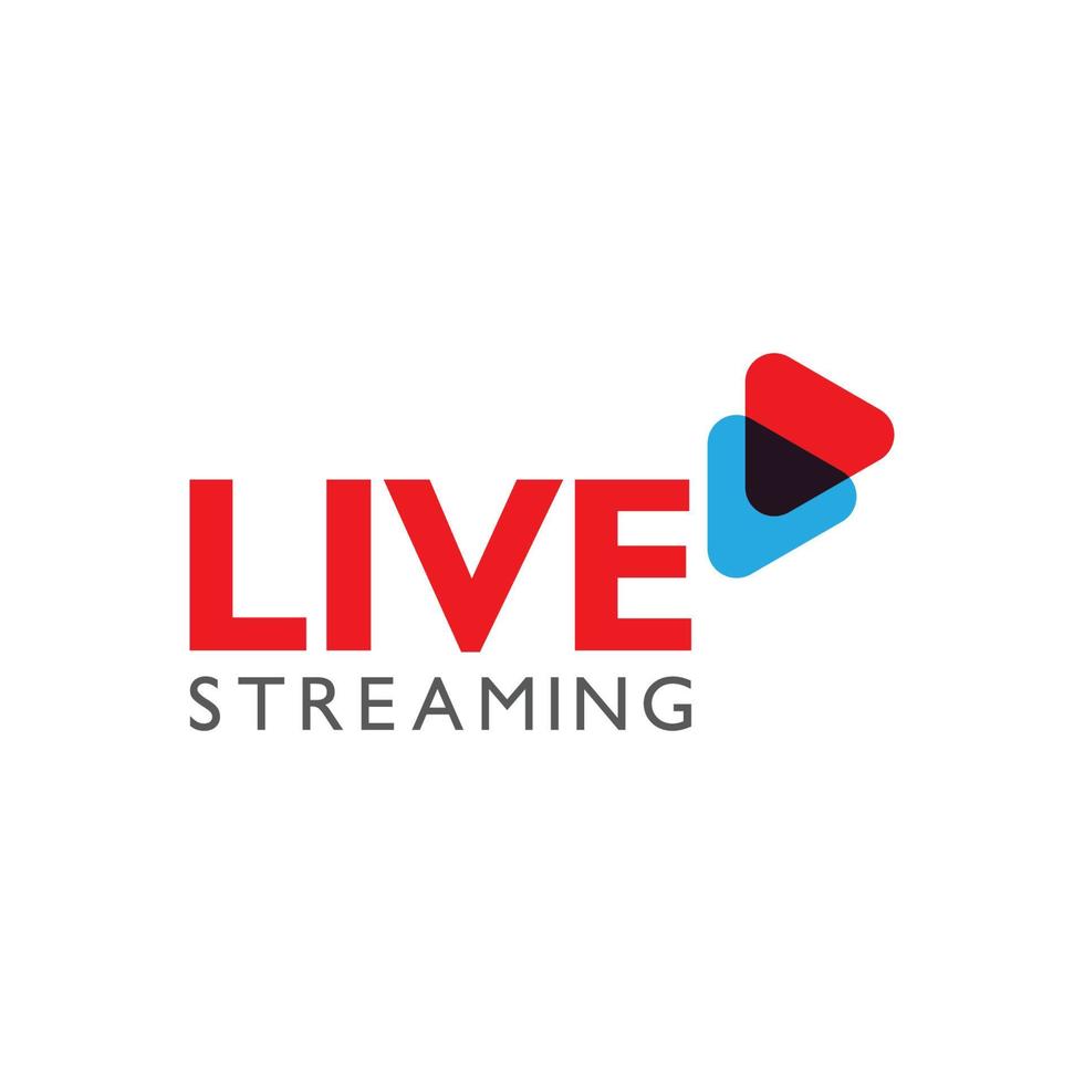 livestream logo-ontwerp. vector illustratie