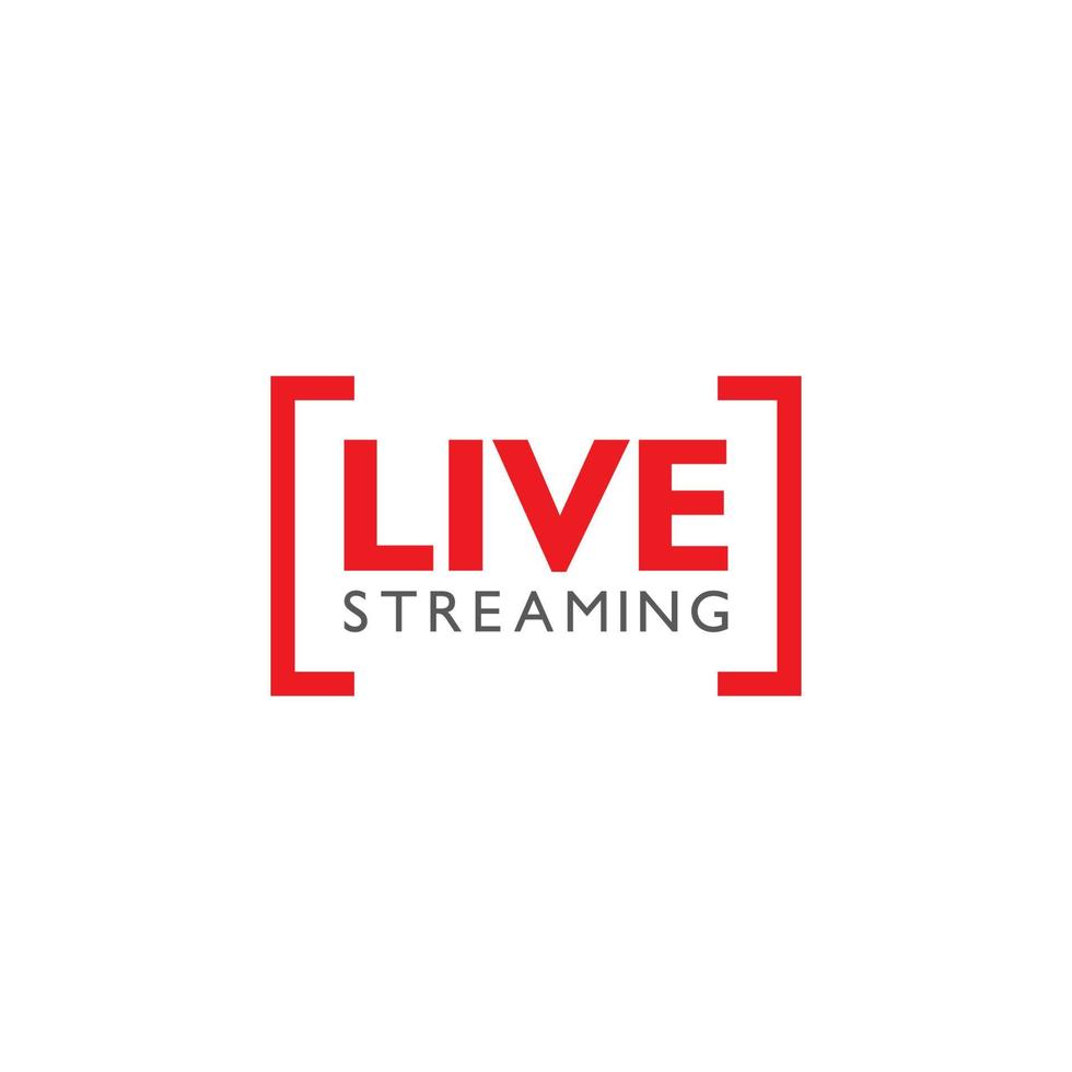 livestream logo-ontwerp. vector illustratie