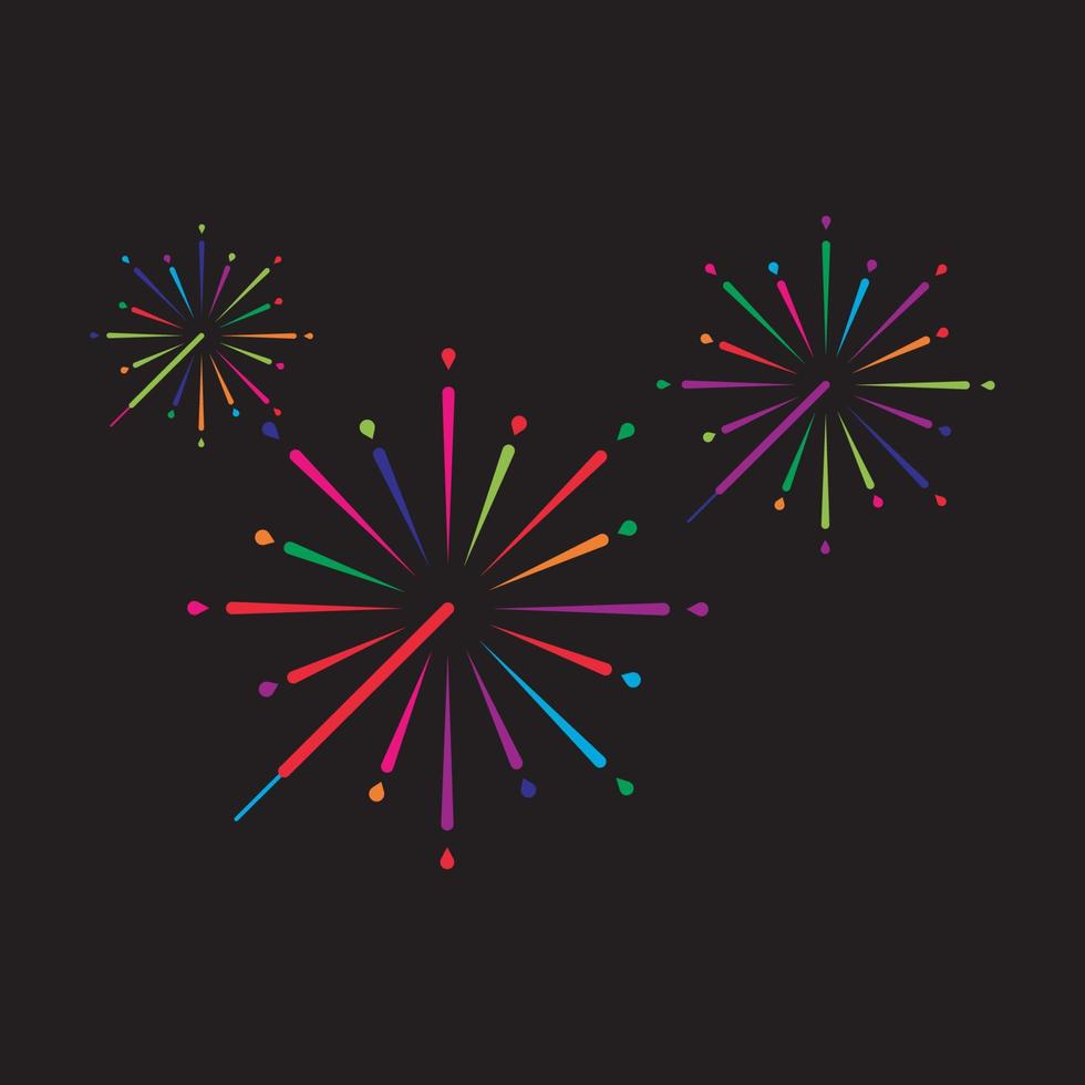 vuurwerk vectorillustratie pictogram vector