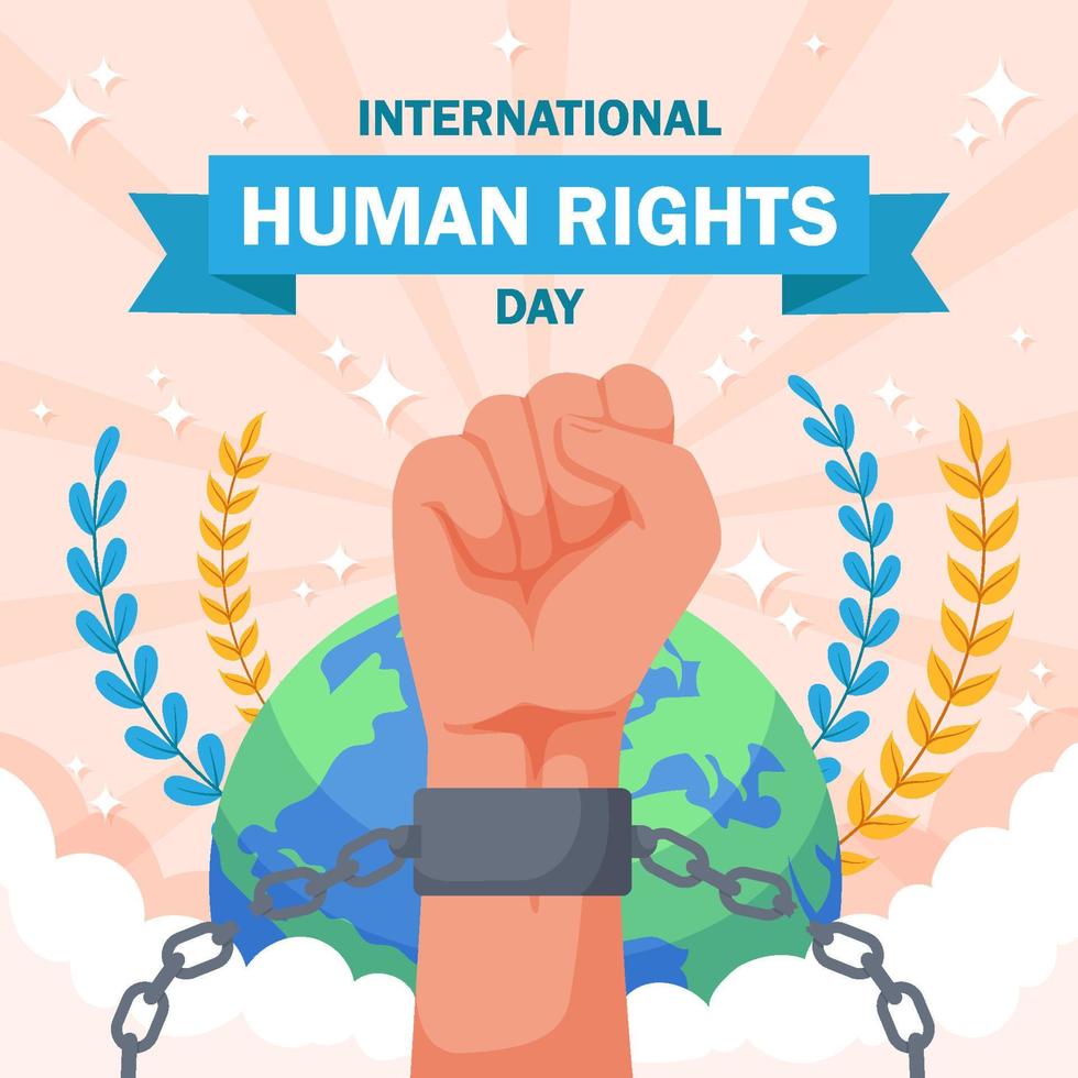 Internationale menselijk rechten dag concept vector