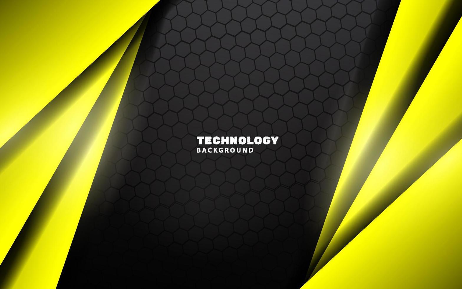 modern futuristisch zwart en geel kleur achtergrond vector