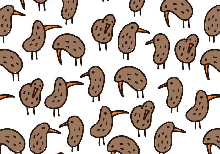 Kiwi Vogelpatroon vector