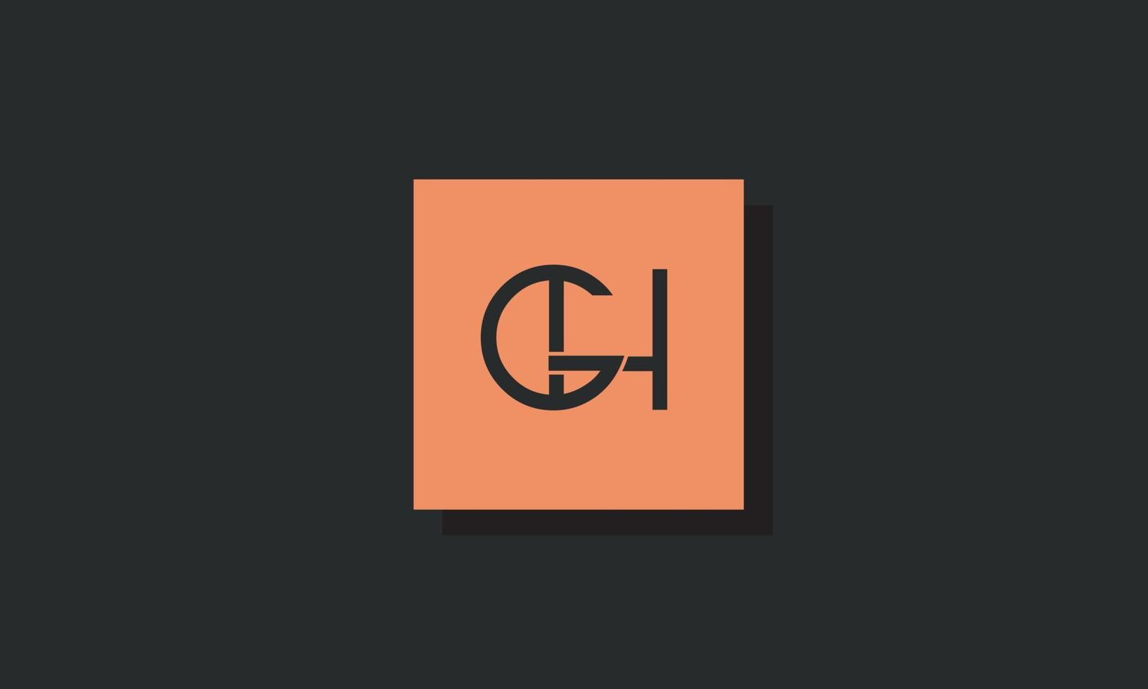 alfabet letters initialen monogram logo gh, hg, g en h vector