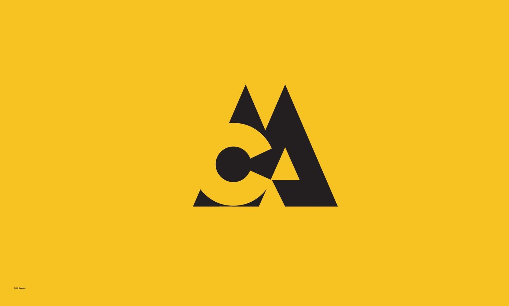 alfabet letters initialen monogram logo cm, mc, c en m vector