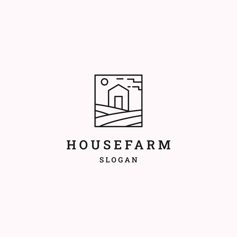 huis boerderij logo icoon ontwerp sjabloon vector illustratie