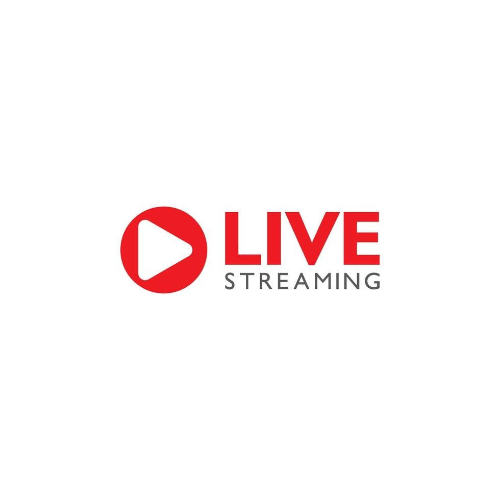 livestream logo-ontwerp. vector illustratie