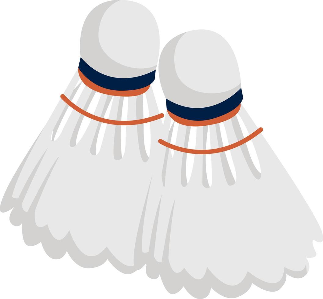 badminton ballen, illustratie, vector Aan wit achtergrond