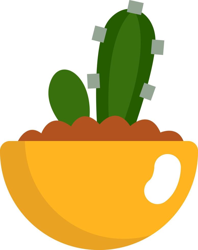 blauw mirte cactus, illustratie, vector Aan een wit achtergrond.