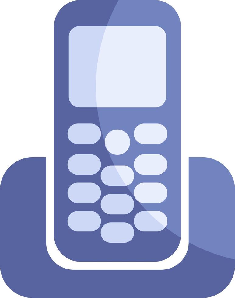 blauw huis telefoon, illustratie, vector Aan een wit achtergrond