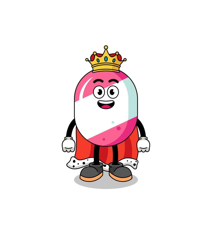 mascotte illustratie van snoep koning vector