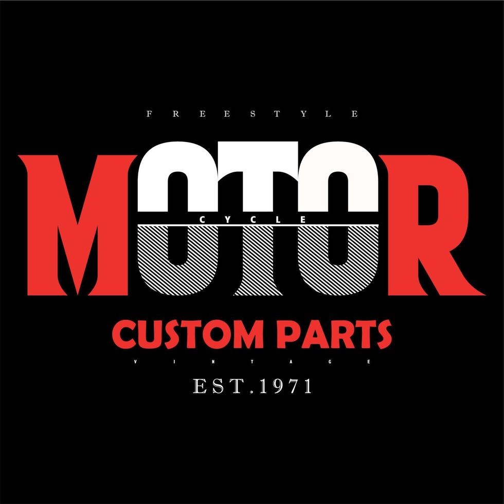 motor typografie ontwerp t-shirt afdrukken vector illustratie