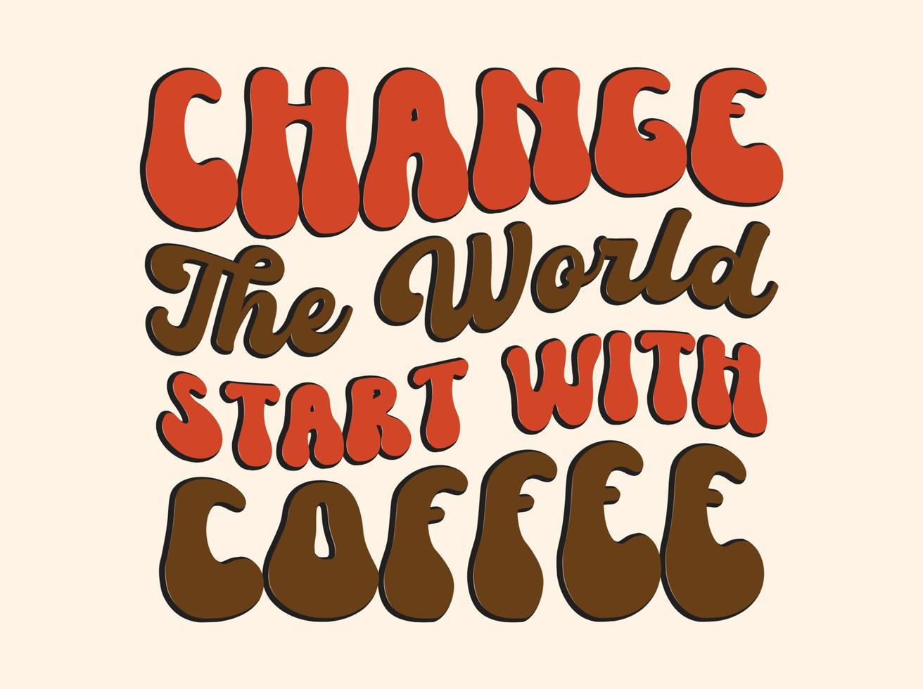 modieus koffie t-shirt ontwerp, wijnoogst typografie en belettering kunst, retro leuze vector