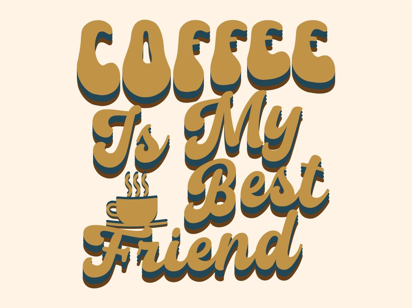 modieus koffie t-shirt ontwerp, wijnoogst typografie en belettering kunst, retro leuze vector