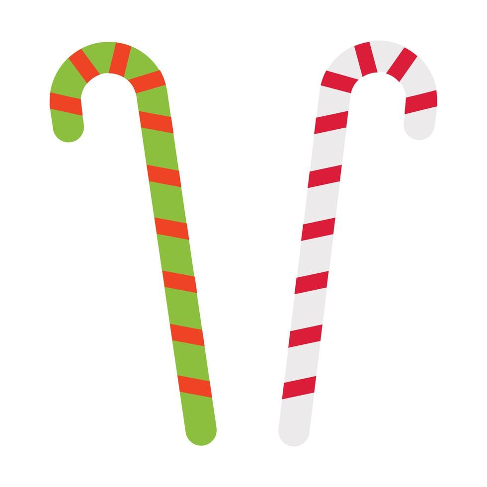 Kerstmis snoep. stok geïsoleerd. decoratie suiker lolly. vakantie achtergrond. tekenfilm illustratie vector