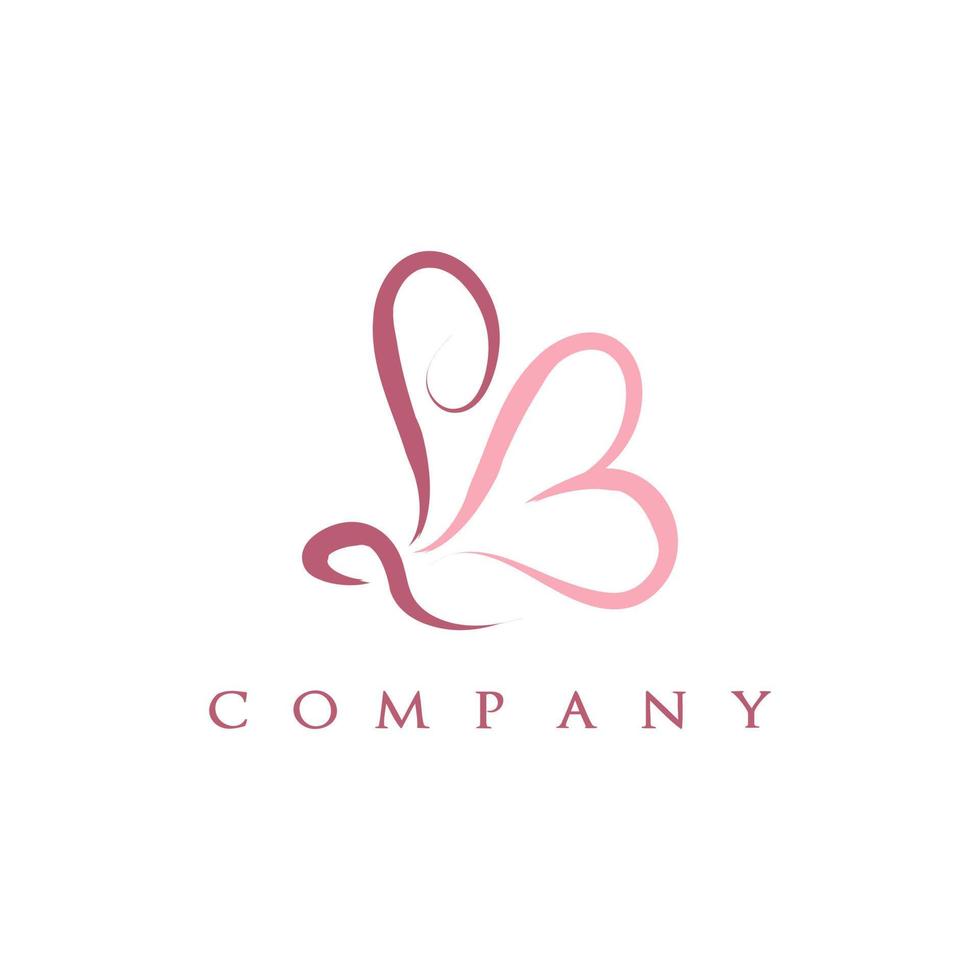 brief sb of pb vlinder logo illustratie ontwerp voor uw bedrijf of bedrijf vector