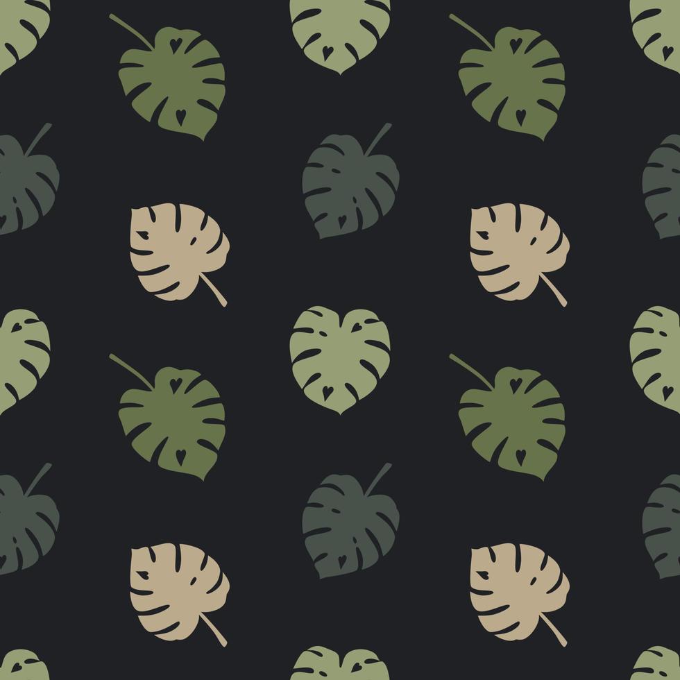 monstera tropisch bladeren naadloos patroon vector