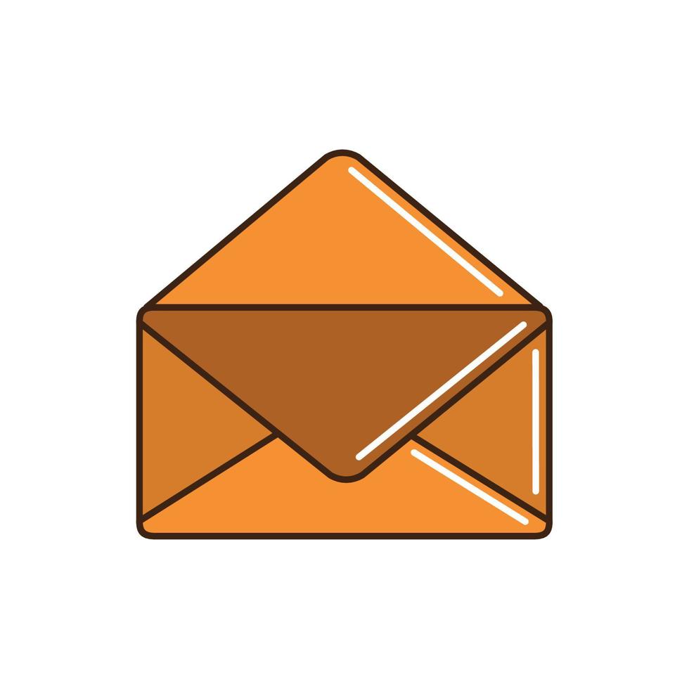Open envelop mail brief lading levering lijn en vullen vector