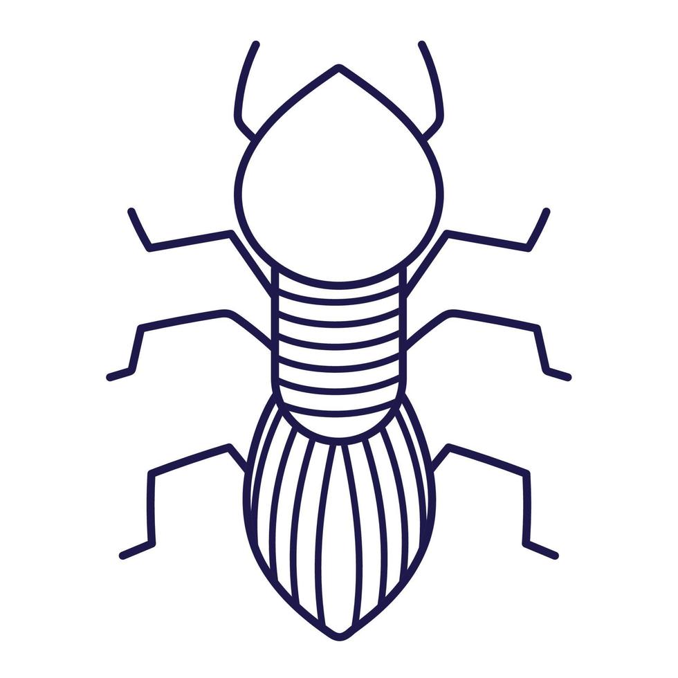 mier insect dier in tekenfilm lijn icoon stijl vector