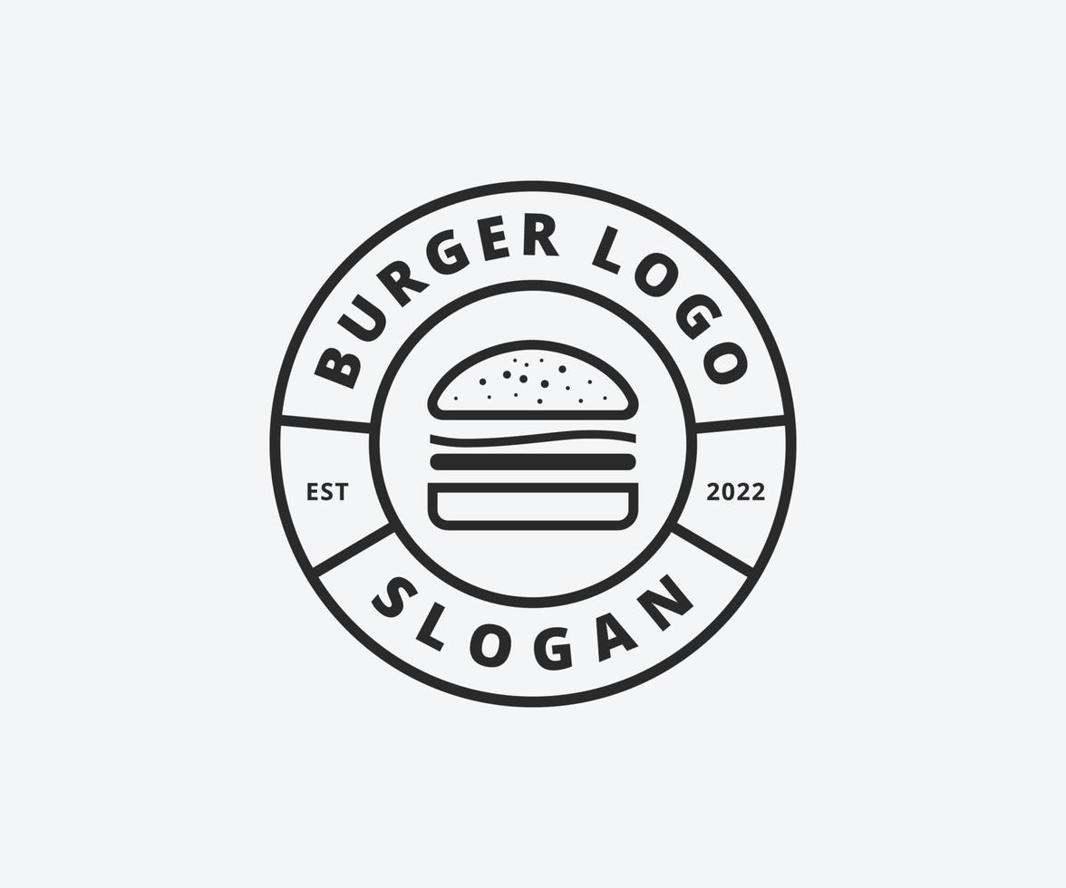 hamburger snel voedsel logo sjabloon vector