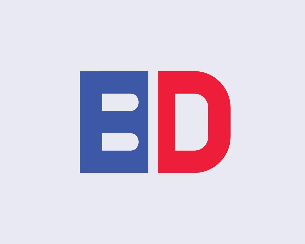bd db logo ontwerp vector sjabloon