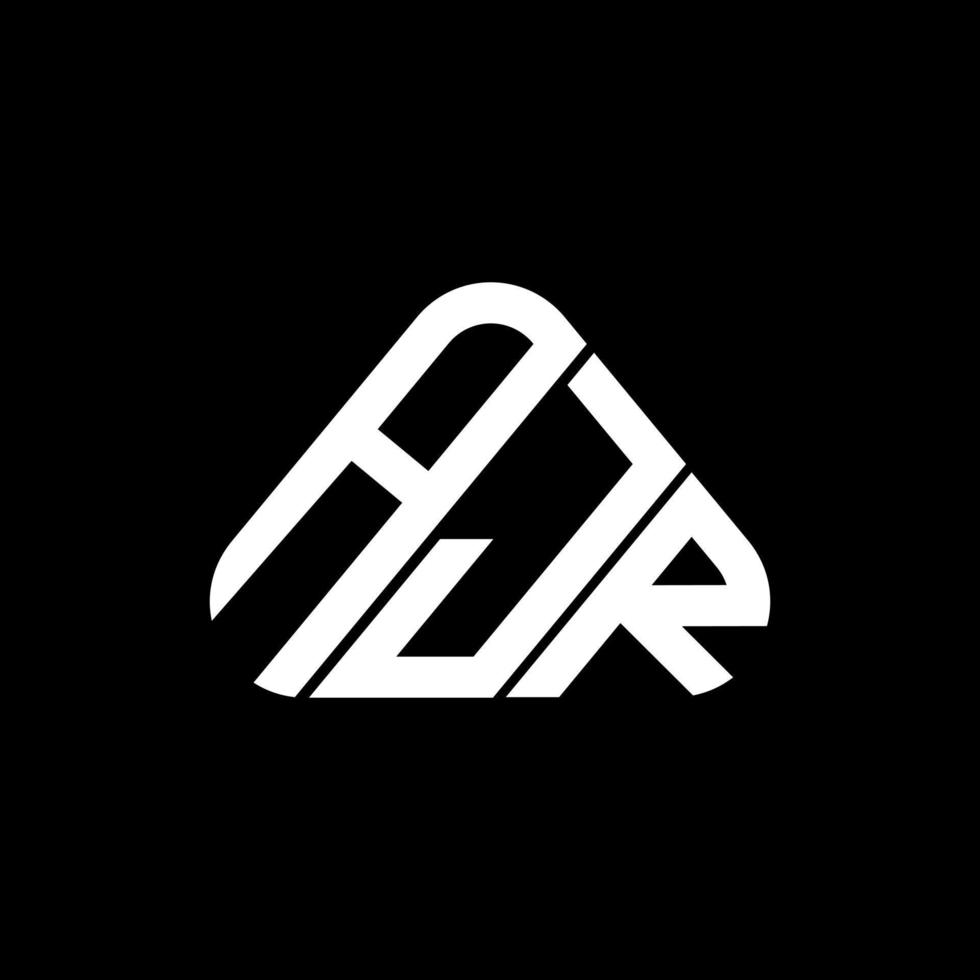 ajr brief logo creatief ontwerp met vector grafisch, ajr gemakkelijk en modern logo in driehoek vorm geven aan.