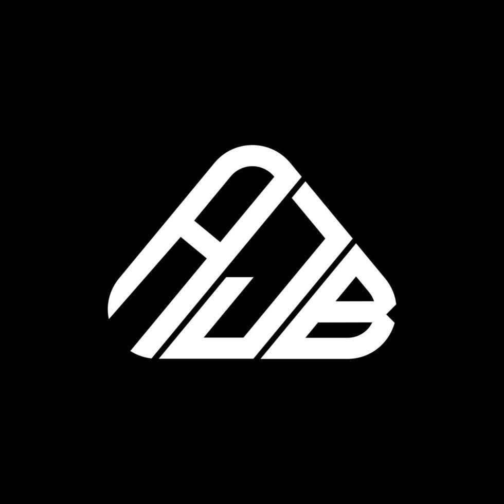 ajb brief logo creatief ontwerp met vector grafisch, ajb gemakkelijk en modern logo in driehoek vorm geven aan.