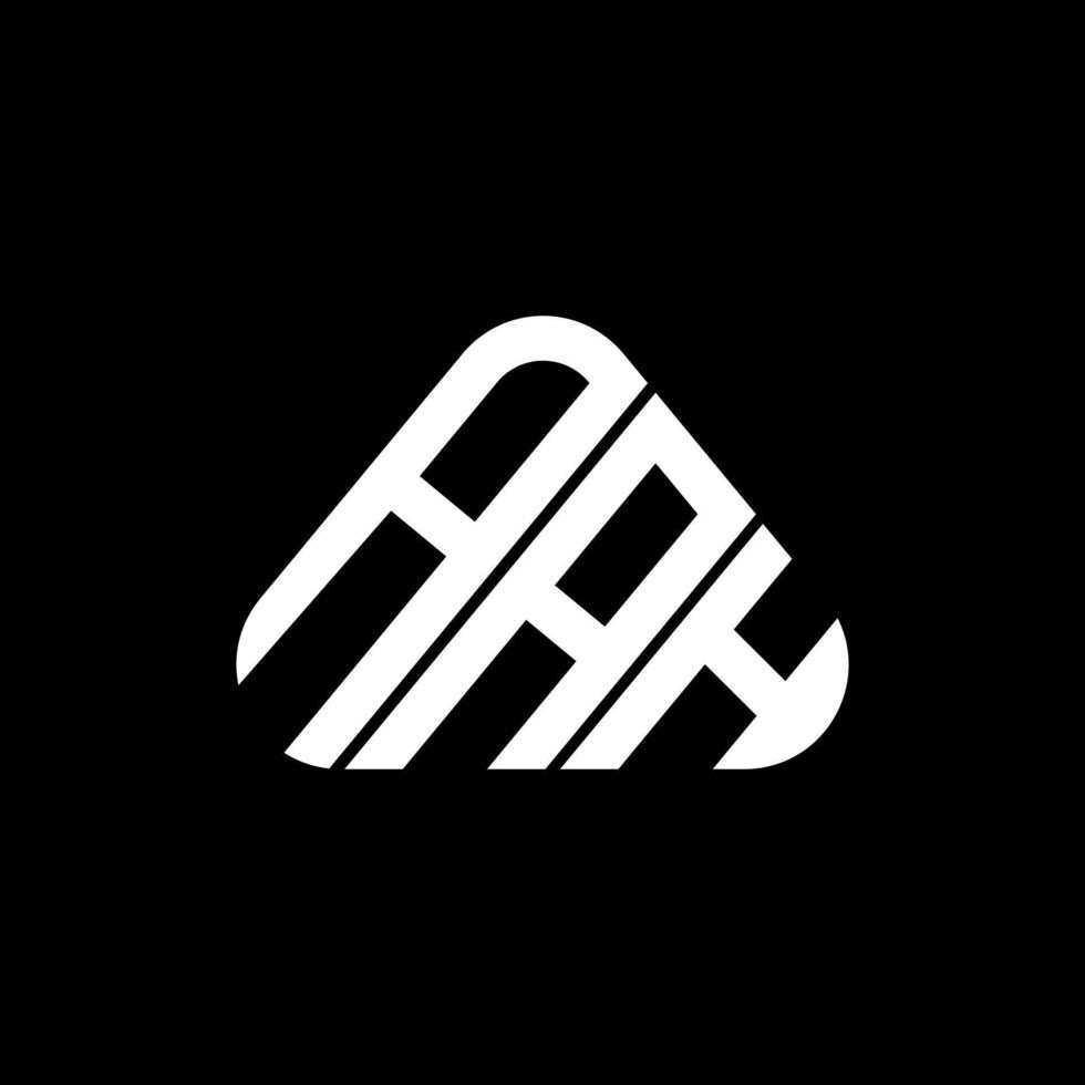 aah brief logo creatief ontwerp met vector grafisch, aah gemakkelijk en modern logo in driehoek vorm geven aan.
