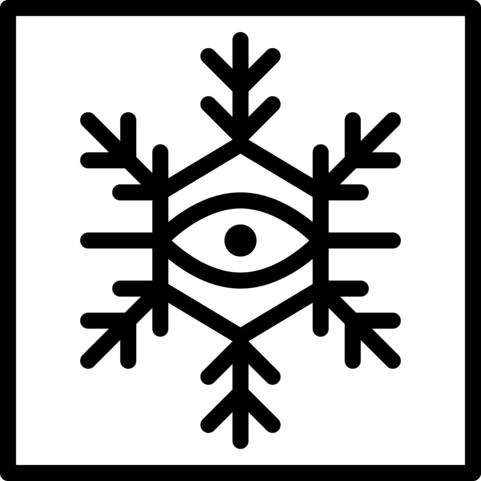 sneeuwvlok abstract meetkundig veelhoek oog klem kunst icoon vector