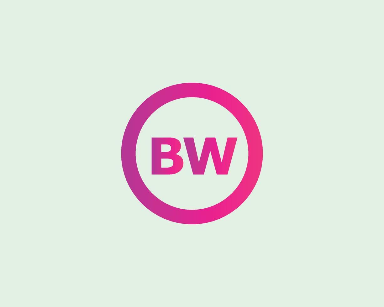 bw wb logo ontwerp vector sjabloon