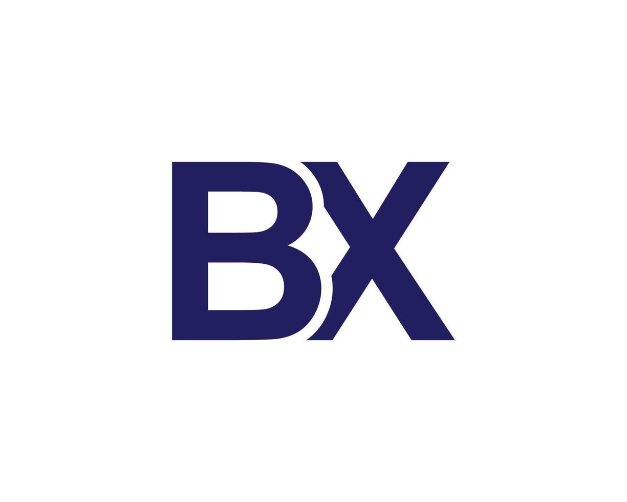 bx xb logo ontwerp vector sjabloon