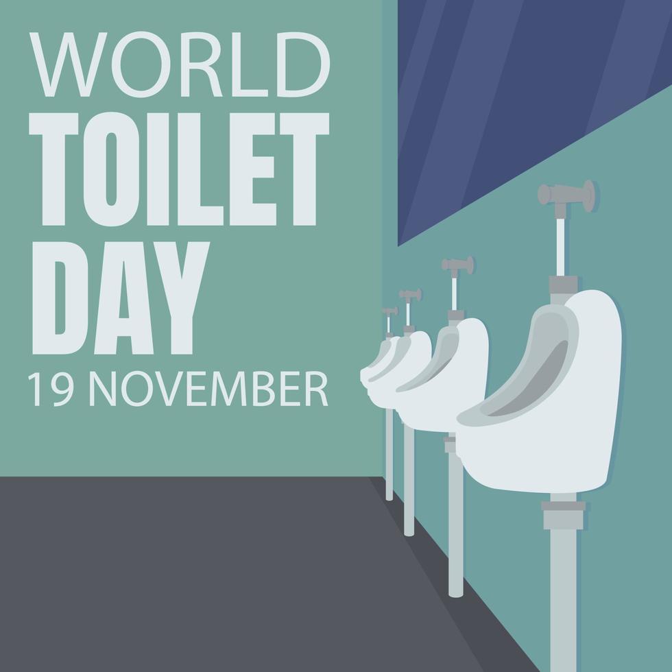 illustratie vector grafisch van toilet kamer waar plas bekleed omhoog, perfect voor Internationale dag, wereld toilet dag, vieren, groet kaart, enz.