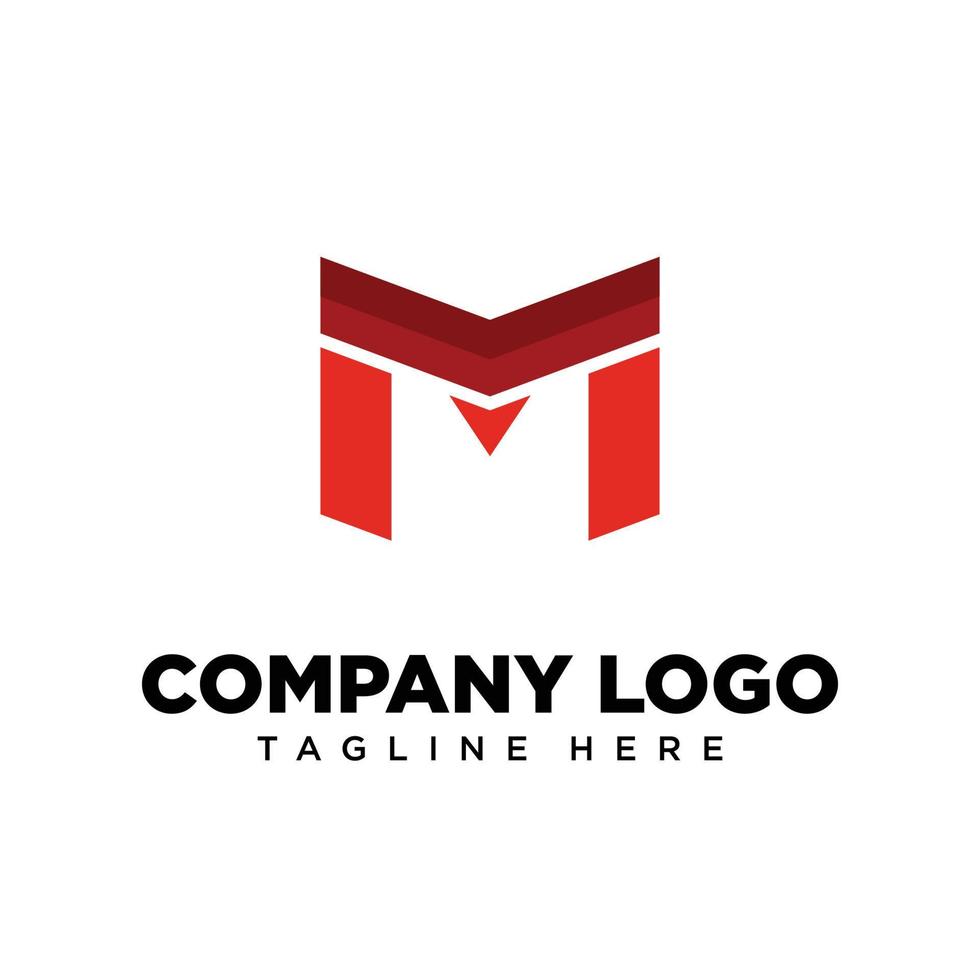 logo ontwerp brief m geschikt voor bedrijf, gemeenschap, persoonlijk logo's, merk logos vector