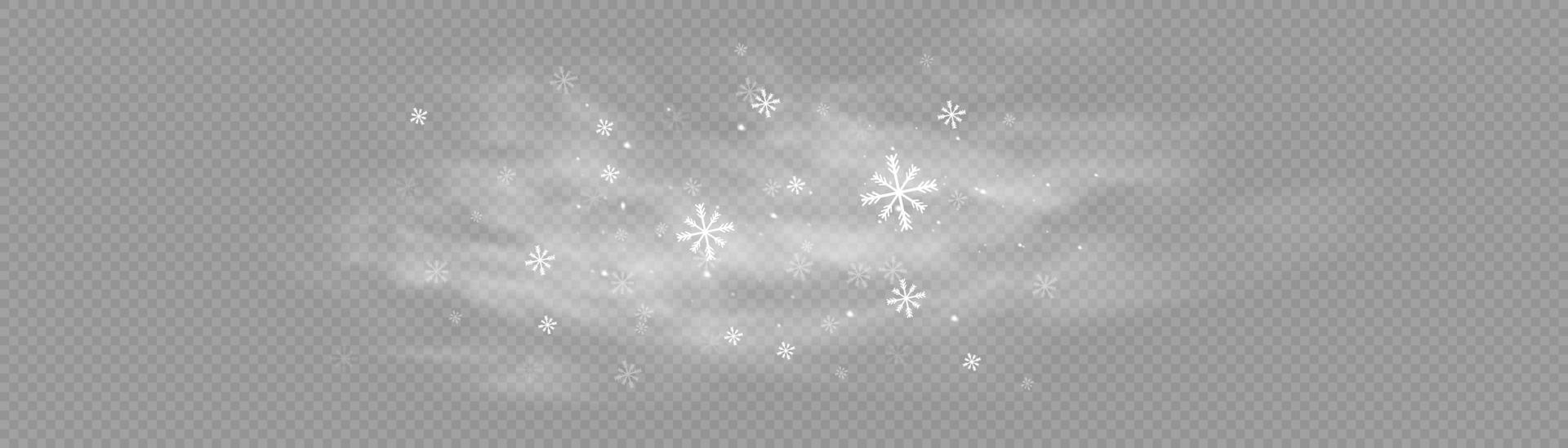 sneeuw en wind. wit helling decoratief element.vector illustratie. winter en sneeuw met mist. wind en mist. vector