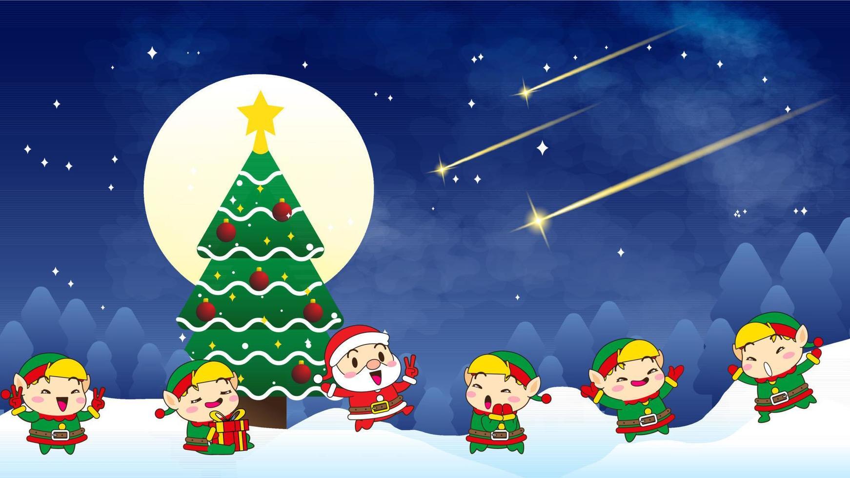 schattig Kerstmis vector achtergrond illustratie