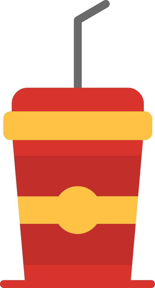 frisdrank platte pictogram vector