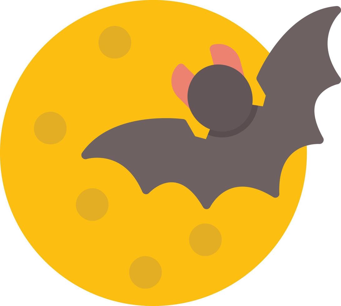 halloween maan platte pictogram vector