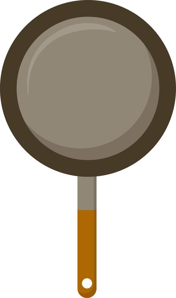 frituren pan, illustratie, vector Aan wit achtergrond.