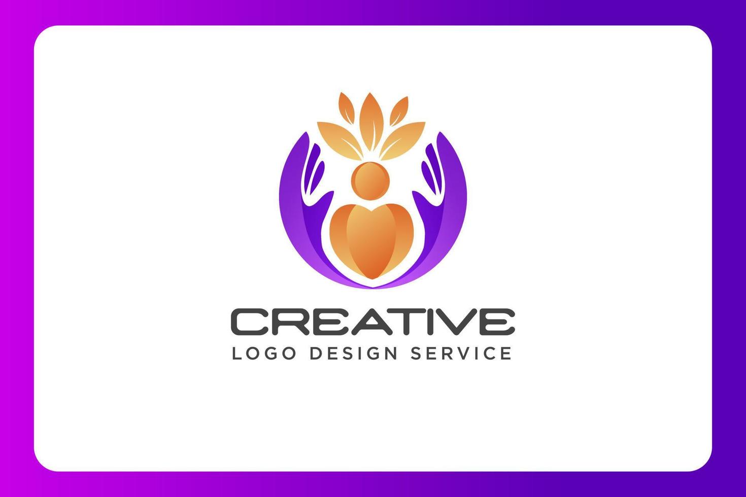 liefdadigheid logo, welzijn logo, zorg logo, spa logo of non-profit branding ontwerp vector