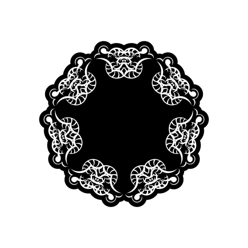 cirkelvormig patroon in de vorm van mandala voor henna, mehndi, tatoeage, decoratie. vector