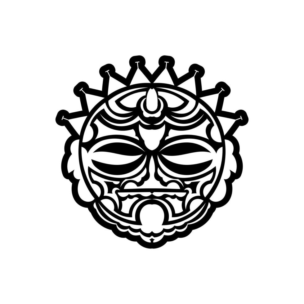 Maori traditioneel masker. polynesisch tatoeëren gestileerd masker. vector illustratie.