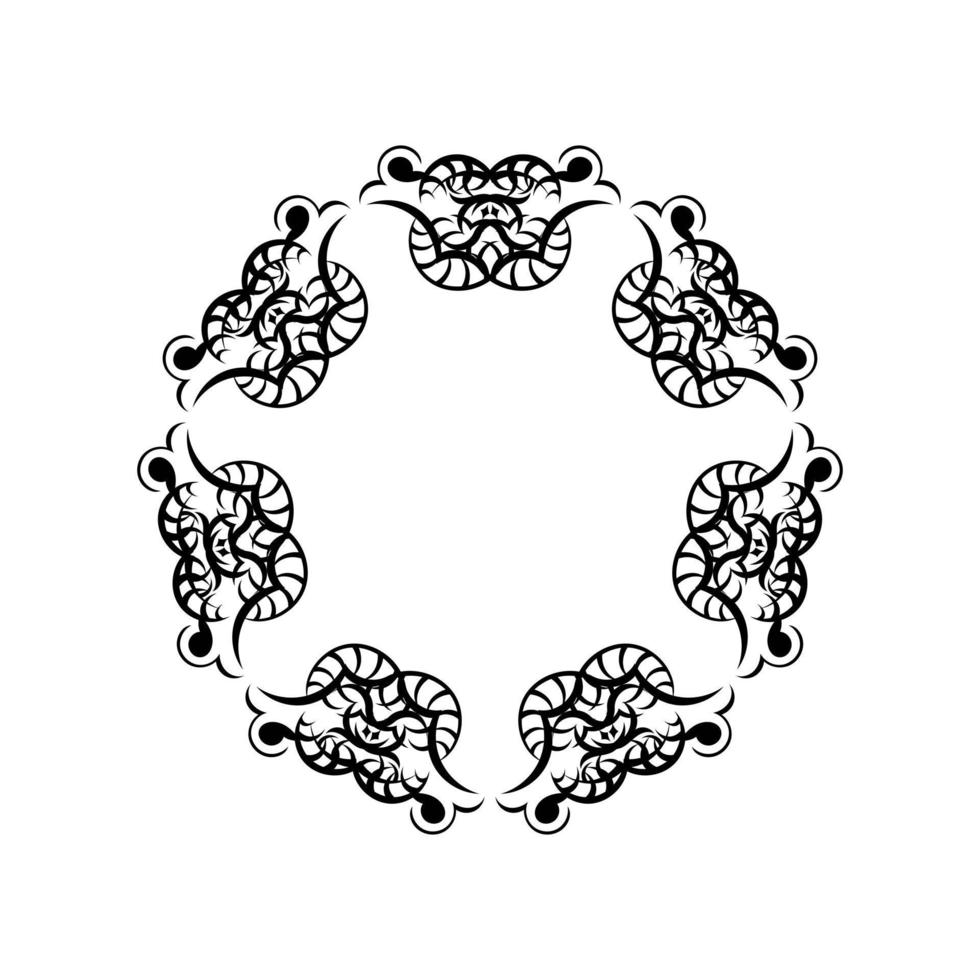 cirkelvormig patroon in de vorm van mandala voor henna, mehndi, tatoeage, decoratie. decoratief ornament in etnische oosterse stijl. vector
