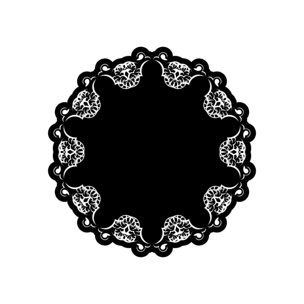 cirkelvormig patroon in de vorm van mandala voor henna, mehndi, tatoeage, decoratie. vector
