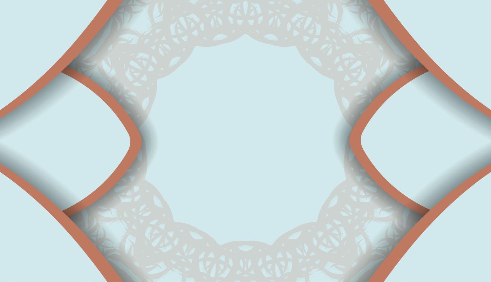 aquamarijn achtergrond met wijnoogst koraal patroon voor ontwerp onder tekst vector