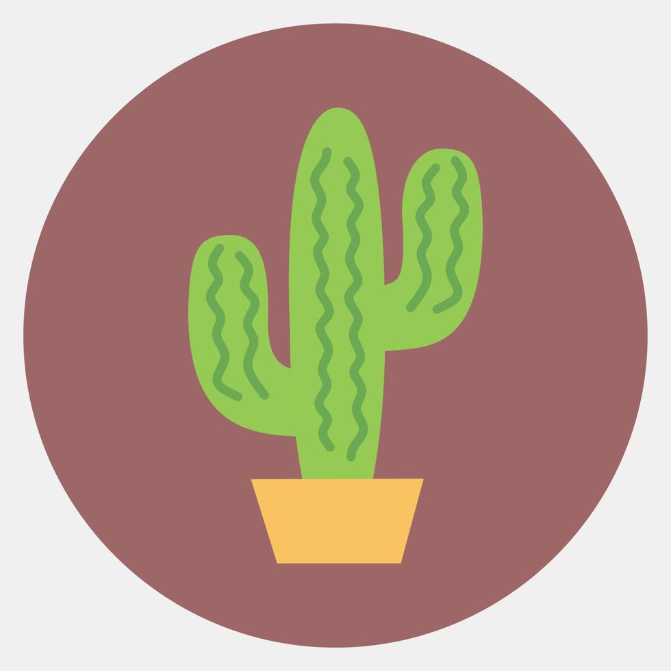 icoon cactus. dag van de dood viering elementen. pictogrammen in kleur maat stijl. mooi zo voor afdrukken, affiches, logo, partij decoratie, groet kaart, enz. vector