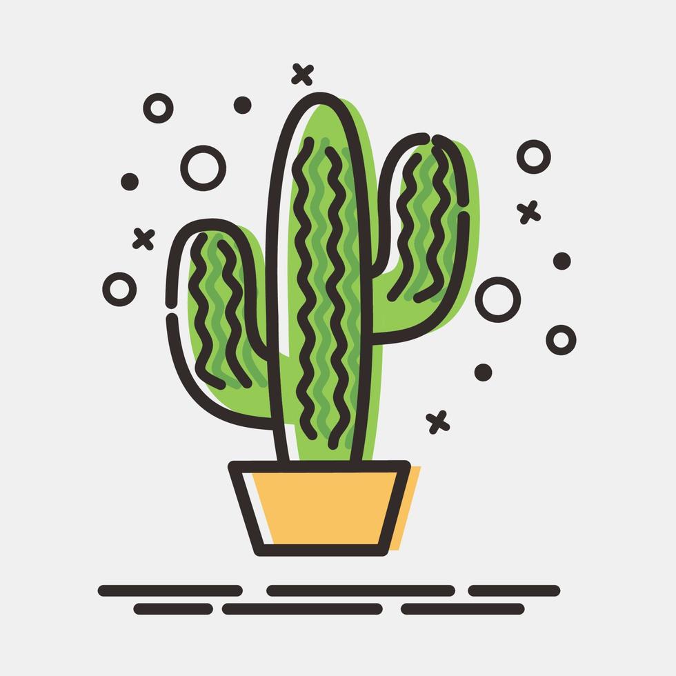 icoon cactus. dag van de dood viering elementen. pictogrammen in mbe stijl. mooi zo voor afdrukken, affiches, logo, partij decoratie, groet kaart, enz. vector