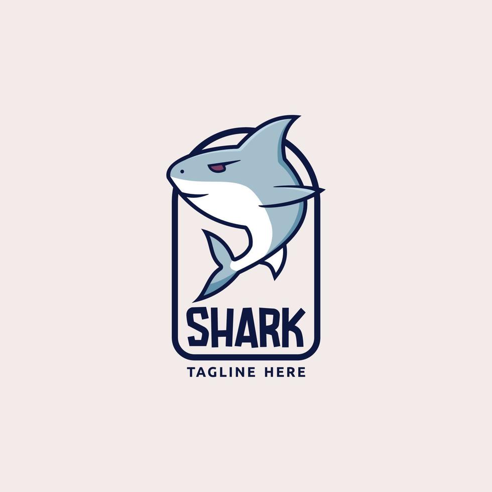 haai logo mascotte ontwerp illustratie vector