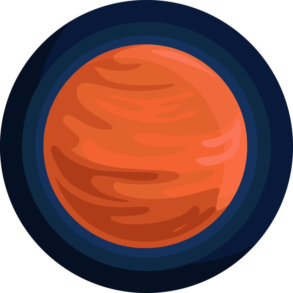 Mars planeet, illustratie, vector Aan wit achtergrond