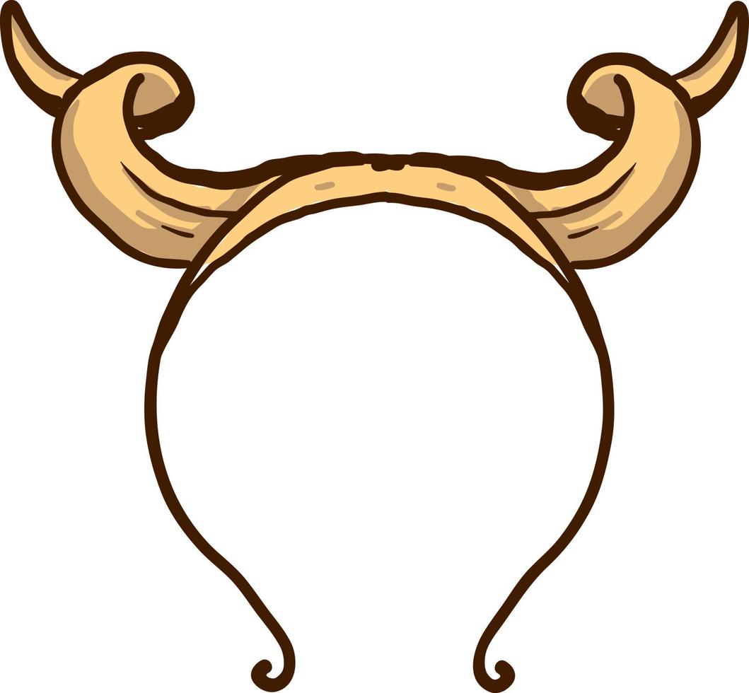 lang hoorns haarband, illustratie, vector Aan wit achtergrond.